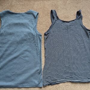 Blue and Striped Tank Tops